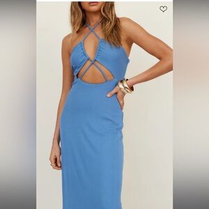 Fortunate One Finer Moments Maxi Dress Blue